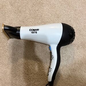 Conair 1875 White and Black Hair Dryer